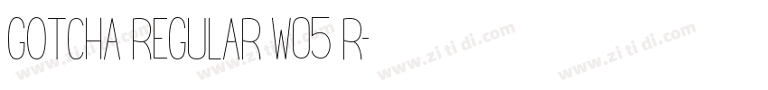 Gotcha Regular W05 R字体转换